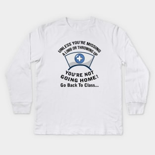 School Nurse Kids Long Sleeve T-Shirt